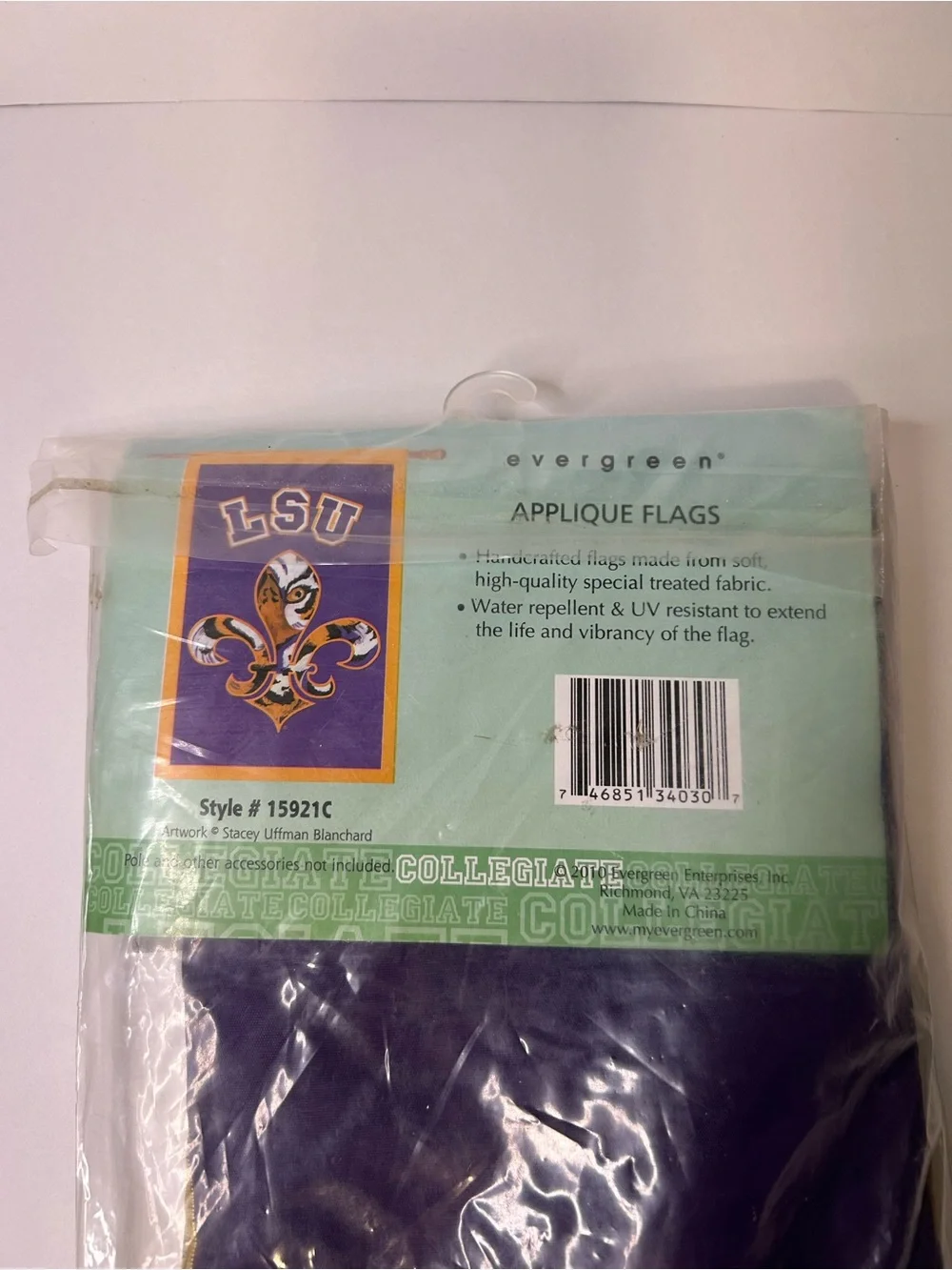 New LSU Tigers Fleur de Tigre Decorative House Flag 28x44 Banner Louisiana State